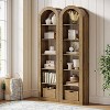 Lantine 74.8" Tall Arched Bookshelf, 6-Tier Narrow Open Bookcase, Floor Standing Corner Display Shelves for Small Space, Living Room - 2 of 4