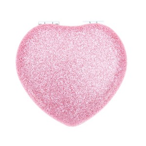 Unique Bargains Portable Heart Shaped Makeup Mirror 1 Pc - 1 of 3
