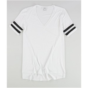 bar III Womens Illusion Varsity Basic T-Shirt - 1 of 2