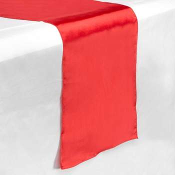 Lann's Linens 5-Pack Satin 12" x 108" Table Runners for Wedding, Banquet