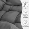Upholstered Lazy Chair with Ottoman, Comfy Lounge Armchair Set with Folding Footrest, Armrests & Side Pocket - Modern Accent Seating for Living Room - 4 of 4