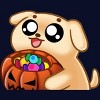 Junior's Design By Humans Halloween Candy Pup By Puppers T-Shirt - 2 of 3