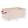 Unique Bargains Canvas Collapsible Storage Bins with Handles for Organizing Clothes Books - 4 of 4