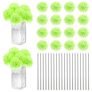 Unique Bargains Artificial Chrysanthemum Ball Flowers Silk Bouquets Real Touch 11 Inch 30 Pcs - 1 of 4