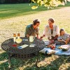 Pure Garden 37" Wood Burning Round Outdoor Fire Pit & Lid Brown: Steel Frame, Includes Poker & Cover, 4200 BTU - 3 of 4