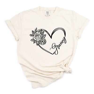 Simply Sage Market Granny Heart Outline Garment Dyed Tee