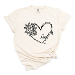 Simply Sage Market Granny Heart Outline Garment Dyed Tee - 1 of 4