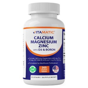 Calcium Magnesium Zinc with D3 & Boron - 365 Coated Tablets - 1 of 4