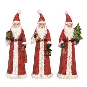 Transpac Resin 1.9 in. Multicolor Christmas Santa with Presents Figurines Set of 3 - 1 of 2