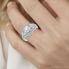Pompeii3 Emery .75Ct Vintage Diamond Genuine Engagement 14K White Gold - 4 of 4