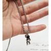 Astronomy Couple Necklace Set - 2-Piece Stainless Steel Matching Spaceman Pendant for Him & Her - 3 of 4