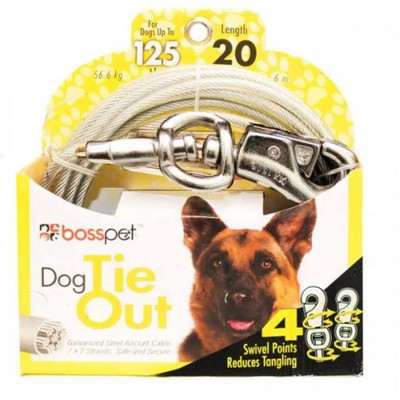Guardian Gear Boss Pet X-Large Dog Swivel Snap Tie Out 15ft