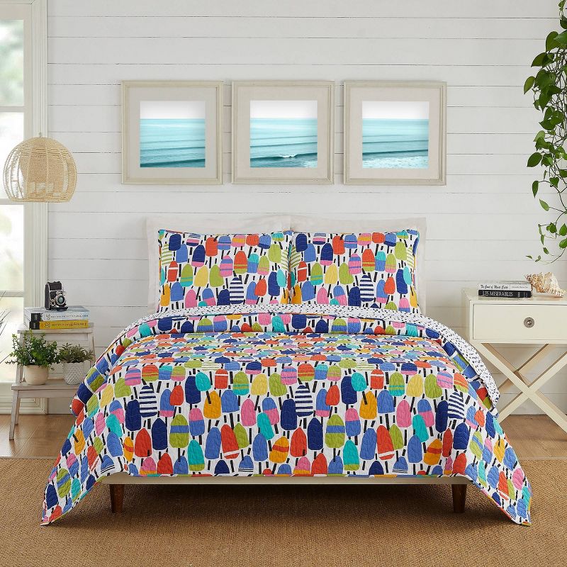 Kate Nelligan for Makers Collective Buoys Quilt Set Blue/Green/Red, 1 of 8