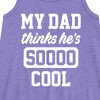 Girls' - Instant Message - Cool Dad He Thinks Graphic Sleeveless Aline Dress - 2 of 4
