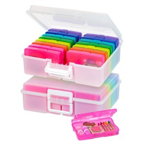 IRIS USA 4” x 6” Photo Storage Box with 16 Keeper Cases - 1 of 4