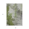 Olive Green Artichoke Green And Fern Green Abstract Washable Indoor Outdoor Area Rug - 3 of 4