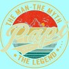 Women's Design By Humans Vintage Sunset Papi, The Man, Myth, Legend By COVI Racerback Tank Top - 2 of 2