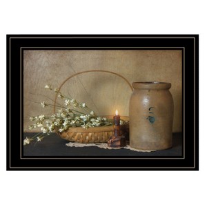 "Basket of Flowers" by Artisan Susie Boyer, Ready to Hang Framed Print, Black Frame - 1 of 1