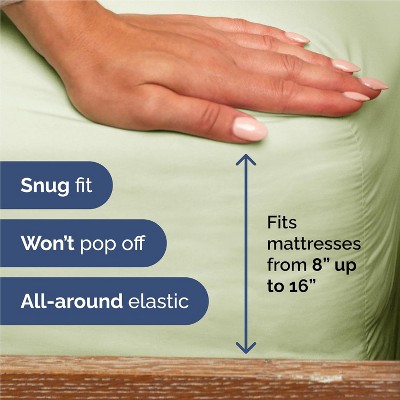 Light Sage Green Full Microfiber Deep Pocket Sheet Set