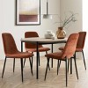 Set of 4 Upholstered Dining Chairs with Metal Legs, Modern Fabric Accent Kitchen Chairs for Dining Room or Small Spaces-Maison Boucle - 2 of 4