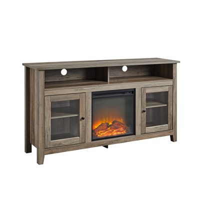 Ackerman Modern Transitional Tall with Electric Fireplace TV Stand for TVs up to 65" - Saracina Home