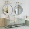 Apmir Round High Quality Aluminum Alloy Framed French Cleat Mounted Wall Decor Bathroom Vanity Mirror in matte black with 5-Year Warranty - 3 of 4