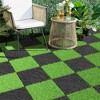 Chic Crate-Stone Texture Interlocking Patio Deck Tiles – DIY Quick-Install 12In Multi-Room/Outdoor Tile, 44-Pack DARK Gray - 4 of 4