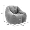 NicBex Teddy Fabric Fluffy Bean Bag Chair with Memory Foam,Tufted Lazy Sofa Chair for Adults,Modern Lounge Chair for Living Room - 3 of 4
