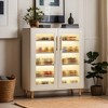 Hommoo Shoe Cabinet with Acrylic Doors and LED Light - 3 of 4