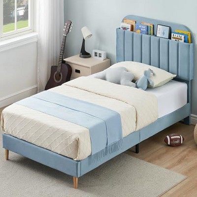 Twin XL Bed Frame with Storage Headboard