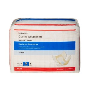 Cardinal Health Wings Super Quilted Adult Briefs with BreatheEasy Technology - 1 of 4