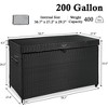 Gulches 200 Gallon Wicker Deck Box with Wheels, All-Weather  Outdoor Rattan Storage Box for Patio Furniture, Pool Storage, Garden Tools - Black - 3 of 4