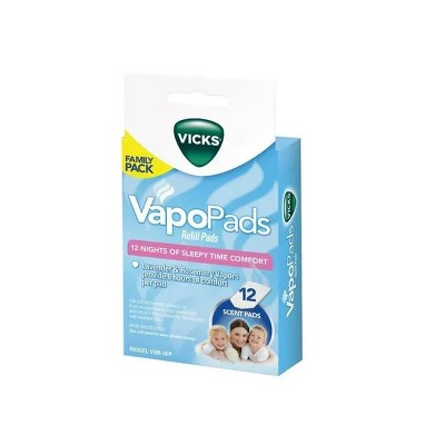 Vicks Vapopads Waterless Refill Pads Eucalyptus, Rosemary & Lavender, 12 Count