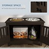 Kumasinova Large Dog Food Storage Container,Elevated Dog Bowls with Storage Cabinet Containing Large 37L Capacity,Raised Dog Bowl Stand - 4 of 4
