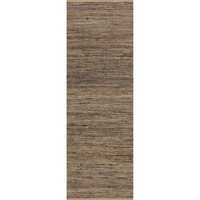 Home Conservatory Striped Handwoven Jute Indoor Area Rug