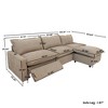 WJSHome 116''Oversized L-Shape Cloud Couch Modular Sectional Reclining Couches for Living Room, 3 Seat with Power Recliner Sofa & Ottoman - 3 of 4
