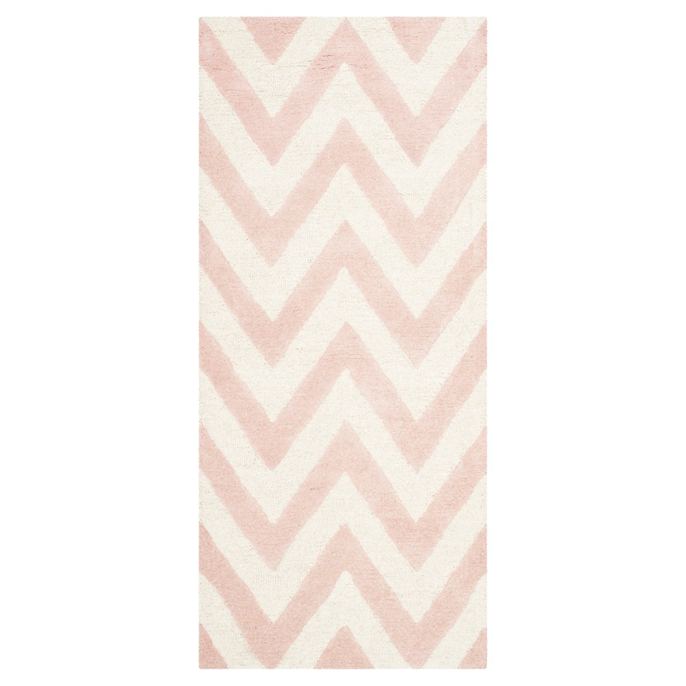 Dalton Textured Rug - Light Pink / Ivory (2'6in X 6') - Safavieh