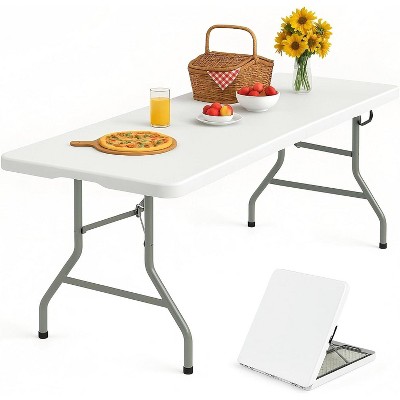 SKONYON 6ft Folding Table Portable Indoor Outdoor Picnic Party Dining Camping