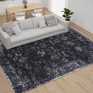 Area Rugs Printed Indoor Rugs,Oriental Distressed Floor Carpet, Non-Shedding Soft Low Pile Accent Rugs for Office, Bedroom - 1 of 4