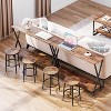 Jojoka Brown Entryway Table, 2-Tier Industrial Display Table with Shelves - 4 of 4