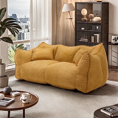 Large Bean Bag Sofa, Soft Recliner Chair with High-Resilience Foam Core, Fits Two People, Perfect for Gaming, Reading & Watching TV-Cuddlewood