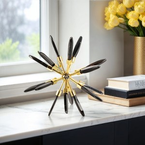 Decorative Crystal Starburst Statue for Home Decor - Stylish Sculpture Accent Perfect for Office, Shelf, and Living Room Decor - 1 of 4