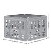 Bencmate Pet Crates and Houses 4 Panel Pet Playpen Lockable Gate Spacious Stable Easy Setup for Indoor and Outdoor, Gray, 33.54"*33.54"*23.82" - 3 of 4