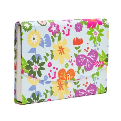 Paper Junkie Pink Floral Expanding File Folder Organizer with 10 Pockets (Letter Size)