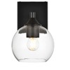 Elegant Lighting Foster 1 light Black and Clear Bath Sconce - 2 of 4