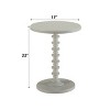 Syemin End Tables Round Finish Accent Table, Modern Accent Nightstand, Small Drink Table, Vintage Side Table Nightstand Table, White, 17"*17"*22" - 3 of 4
