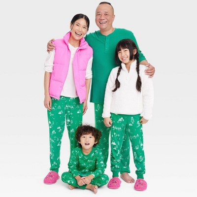 Santa Ski Scene Matching Family Pajamas - Wondershop™ : Target
