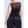 ELOQUII Women's Plus Size Layered Shirred Top - 3 of 4