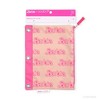 Yoobi Barbie Single Zip Binder Case Pink Barbie Logo Pattern - 3 of 4