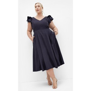 Women's Plus Size Carla Dress - navy | CITY CHIC - 1 of 4